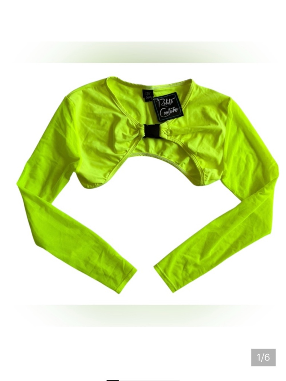 NWT Rolita Couture Neon Yellow Long Sleeve Bolero